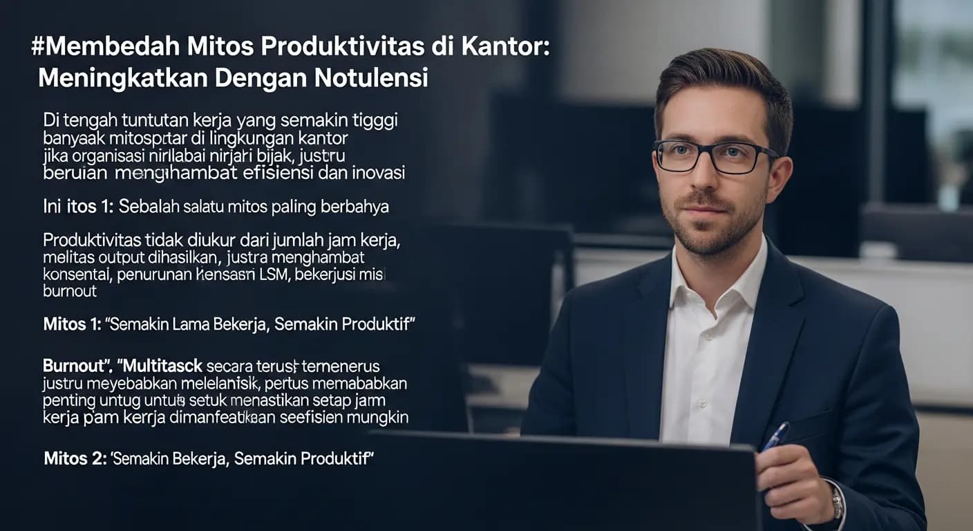 Membedah Mitos Produktivitas di Kantor: Meningkatkan Dengan Notulensi