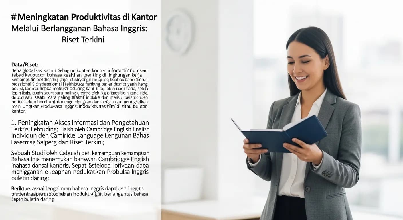 Meningkatkan Produktivitas di Kantor Melalui Berlangganan Bahasa Inggris