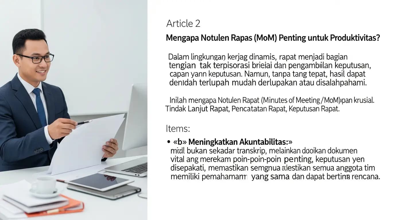 Meningkatkan Produktivitas di Kantor dengan Notulen Rapat (MoM)